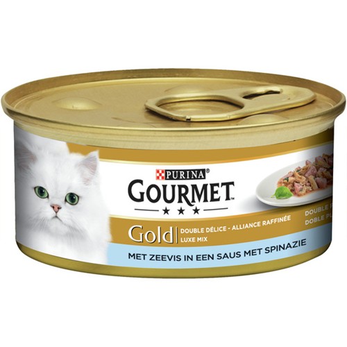 Gourmet gold luxe mix zeevis/spinazie 85 gram