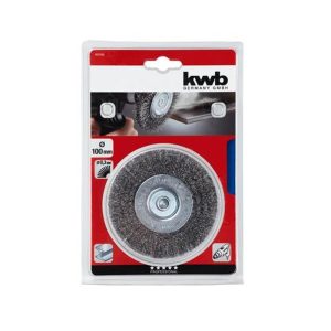 SCHIJFBORSTEL STAALDRAAD GOLVEND 100MM