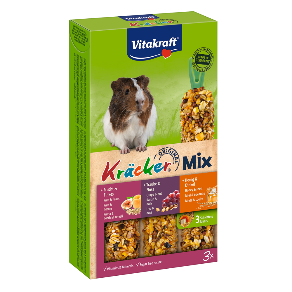 Vitakraft caviakräcker 3in1 honing/vruchten/noten
