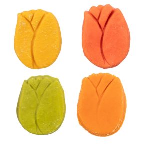 Roos met kipfilet per stuk 30 gram geel, oranje, rood, groen