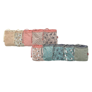 Snackzakje velours met bevestigingsclip assorti 9×14 cm