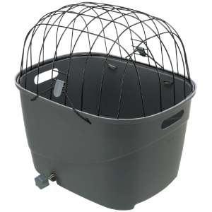 Trixie fietsmand voor bagagedrager kunststof/metaal 36x47x46cm grijs