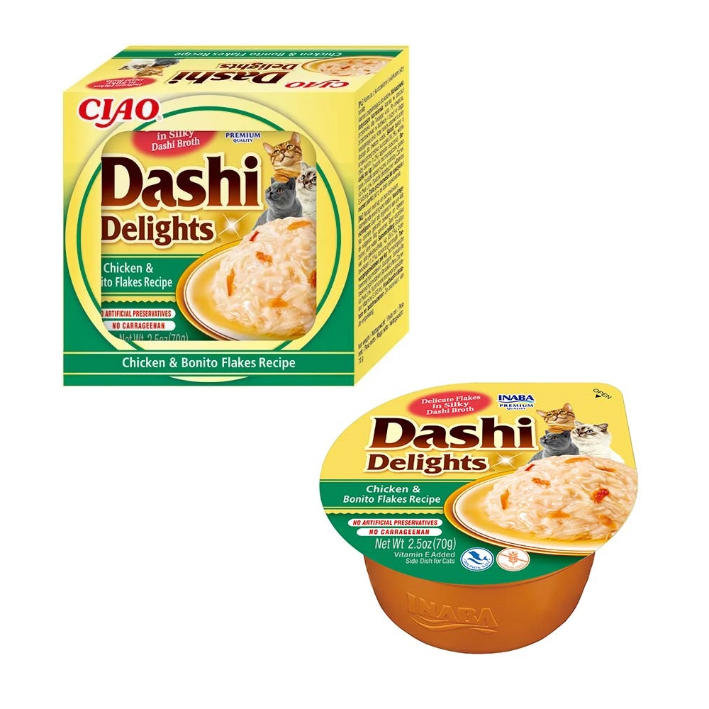 Ciao Dashi Delights cat chicken&bonito flakes 70gram