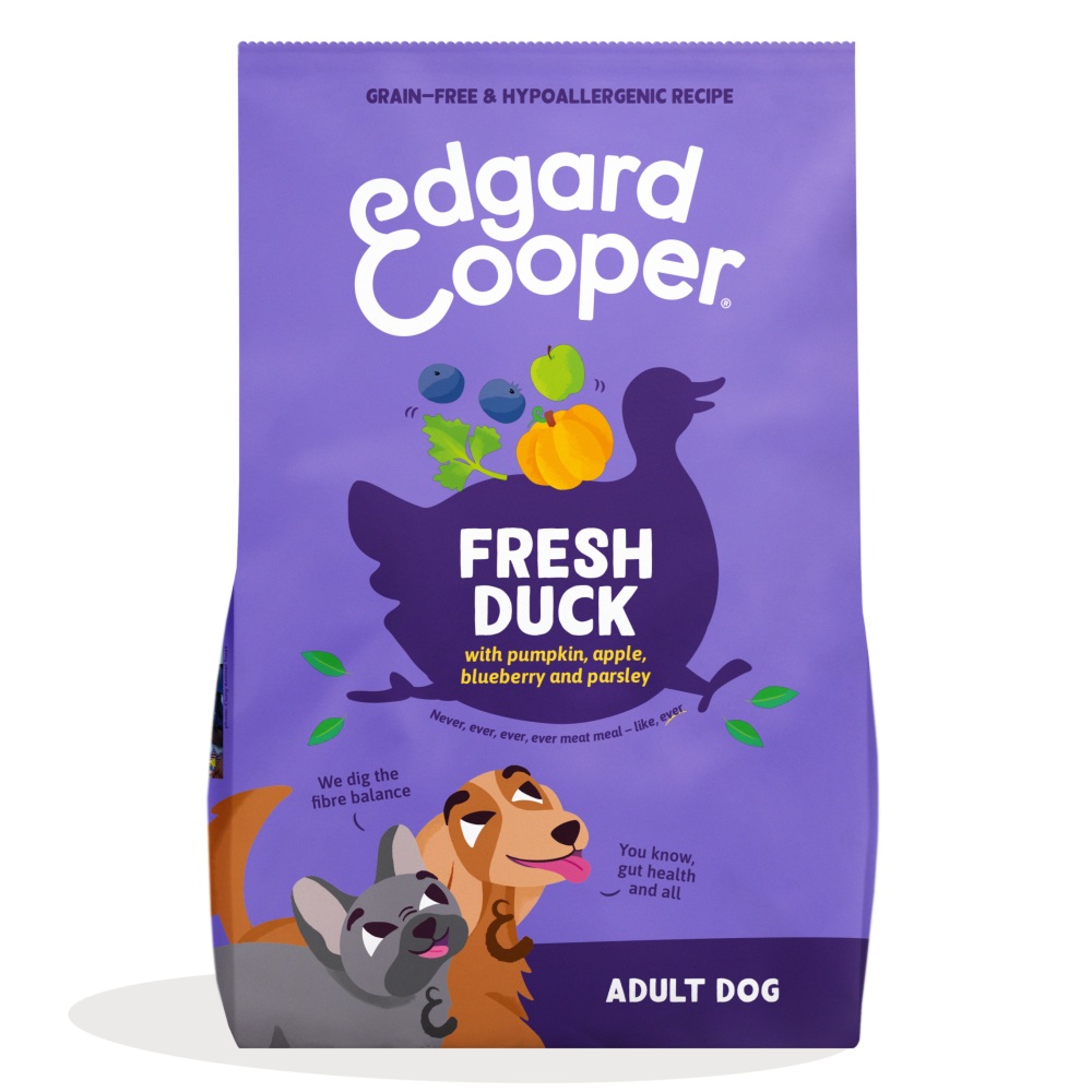Edgard&Cooper hond adult brok eend L 12kg