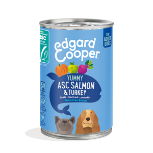 Edgard&Cooper hond blik zalm/kalkoen 400gr