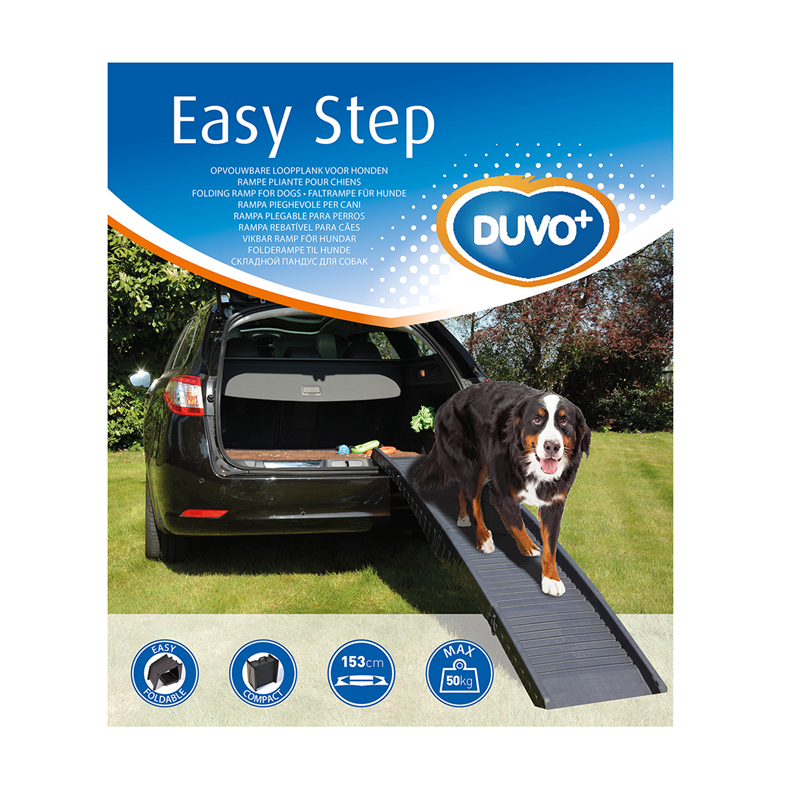 Loopplank Auto Plastic Easy Step Tot 50kg 43x40x26cm grijs
