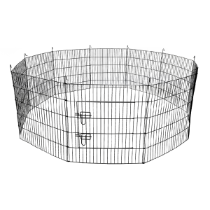 Knaagdierenpark 116x58x60cm zwart
