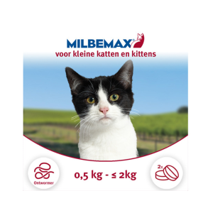 Milbemax kat klein/kittens 2 tabletten