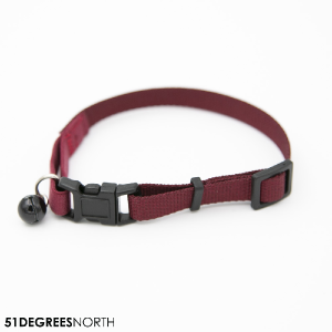Wanderful kattenhalsband burgundy 23-36cm 10mm