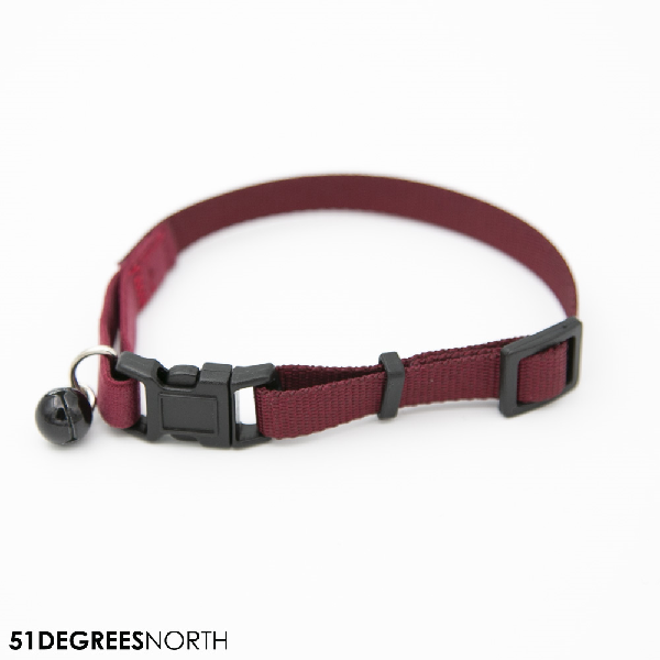 Wanderful kattenhalsband burgundy 23-36cm 10mm