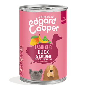 Edgard & Cooper hond blik pup eend 400 gram