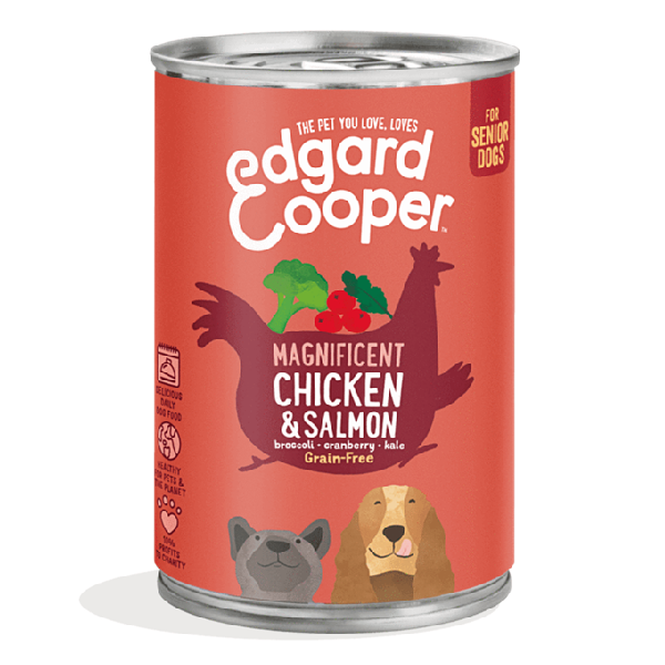 Edgard & Cooper hond blik senior kip/zalm 400 gram