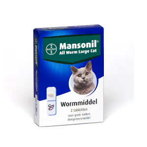 Mansonil all worm large cat ellipsoid 2 tabletten