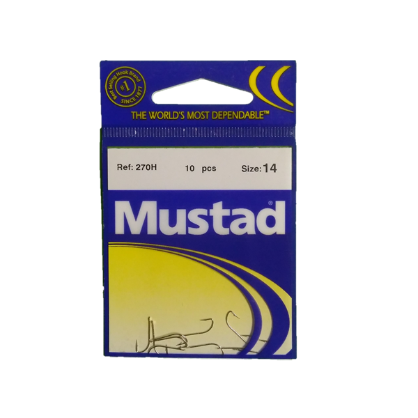 Mustad 270c-ni-maat 14, 10 stuks
