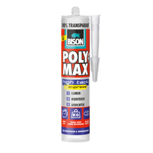 BISON POLY MAX HIGH TACK EXPRESS TRANSPARANT 300GR