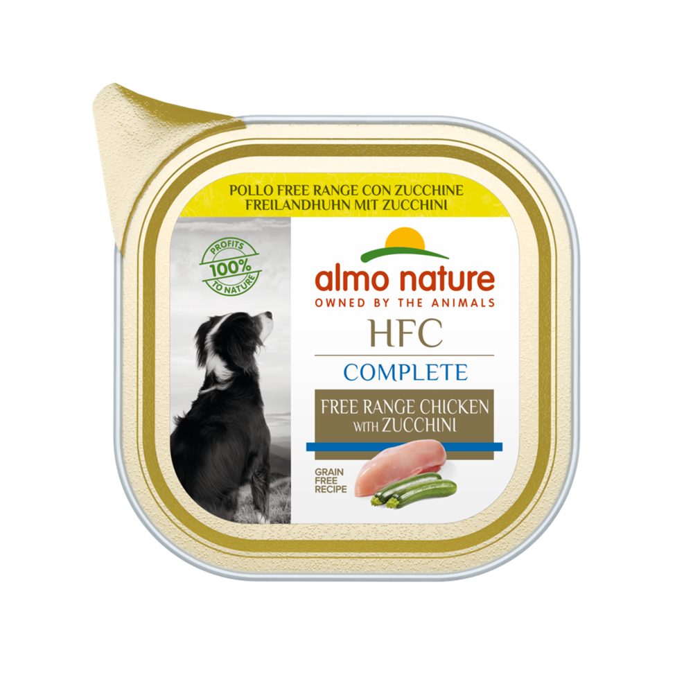 Almo nature hond HFC vrije uitloop kip met courgette 85 gram