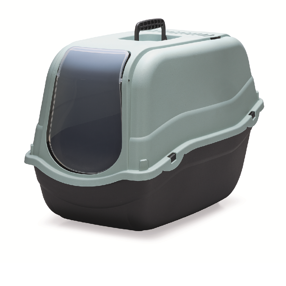 Kattenbak Romeo Eco Lichtblauw/Zwart 57x39x41 cm