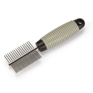 Combi verzorgingskam knaagdier zwart grijs 12cm