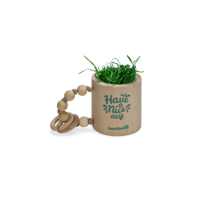 Houten knaagdierenspeelgoed have a nice day 16,5cm