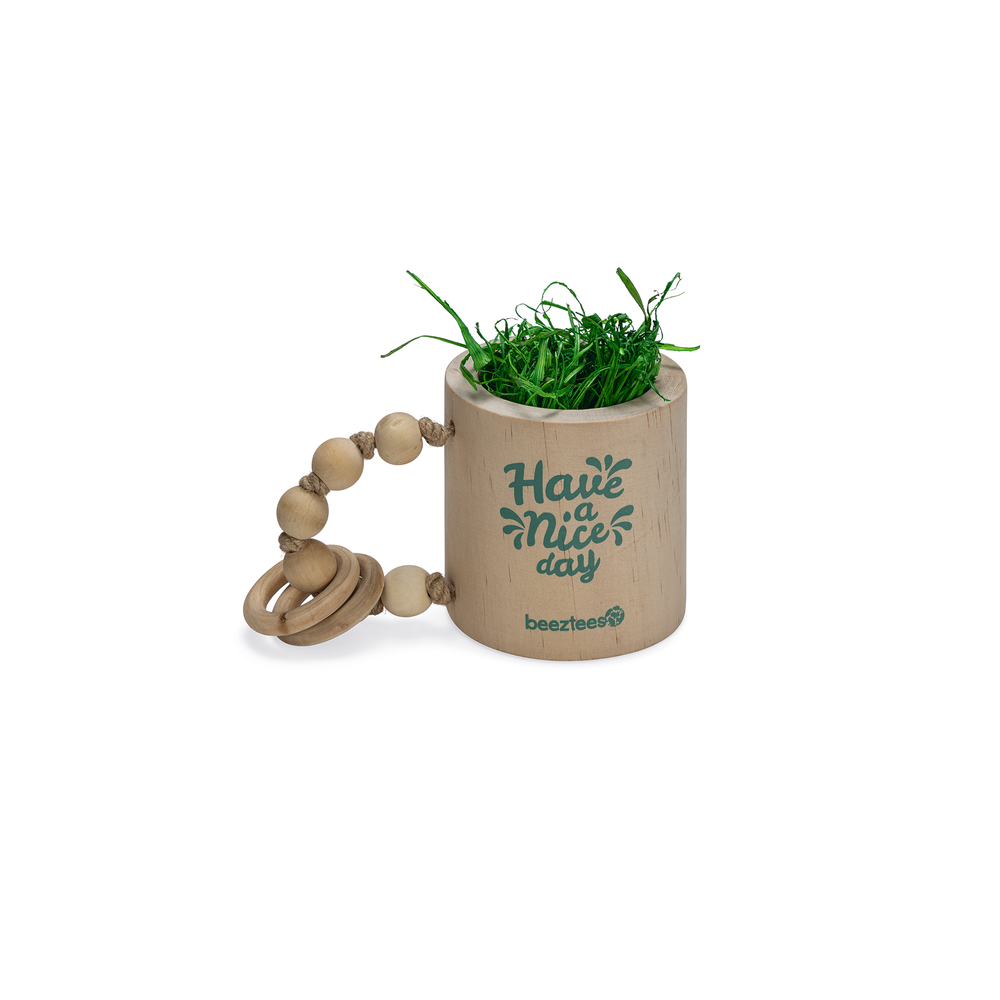 Houten knaagdierenspeelgoed have a nice day 16,5cm