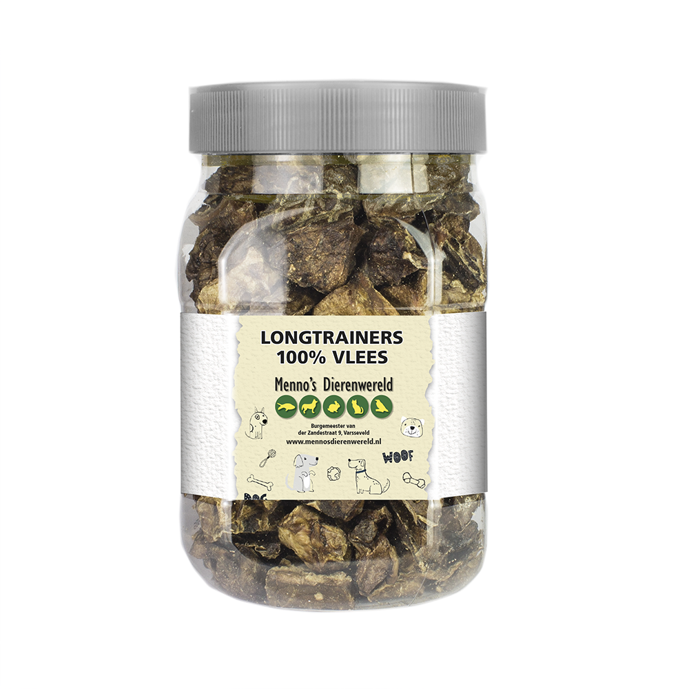 Longtrainers 100% vlees 125gram/pot