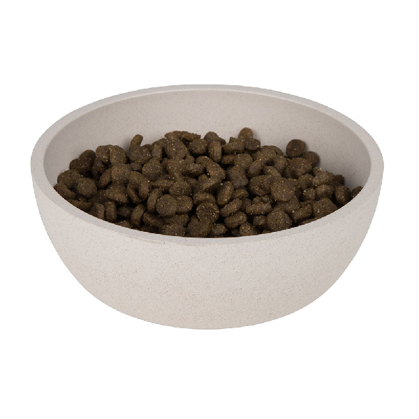 Bamboo dog bowl small 14cm 570ml merengue