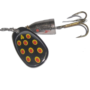 LFT Rattle Spinner (2) silver red dots