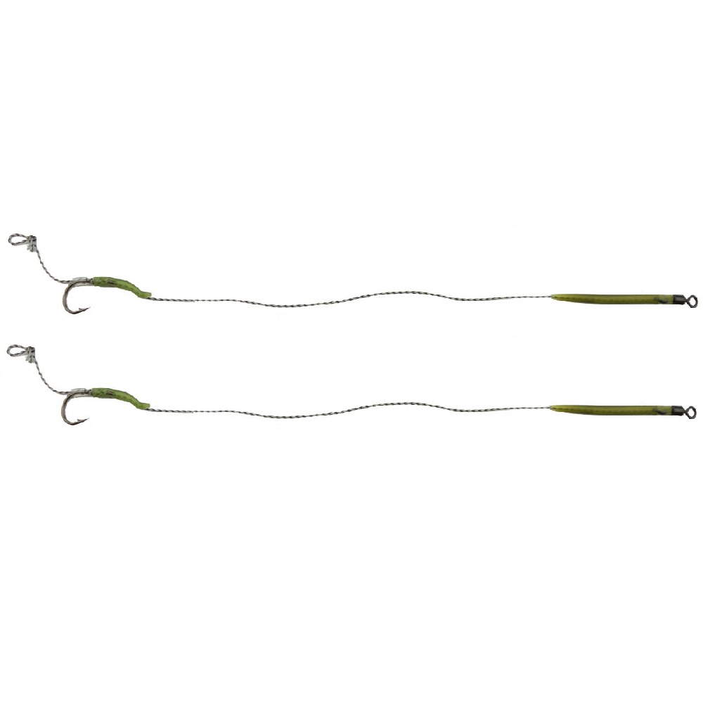 LFT 2pack Aligner Basic Carp Rig (2×6) Barbed (+Free Stopper)