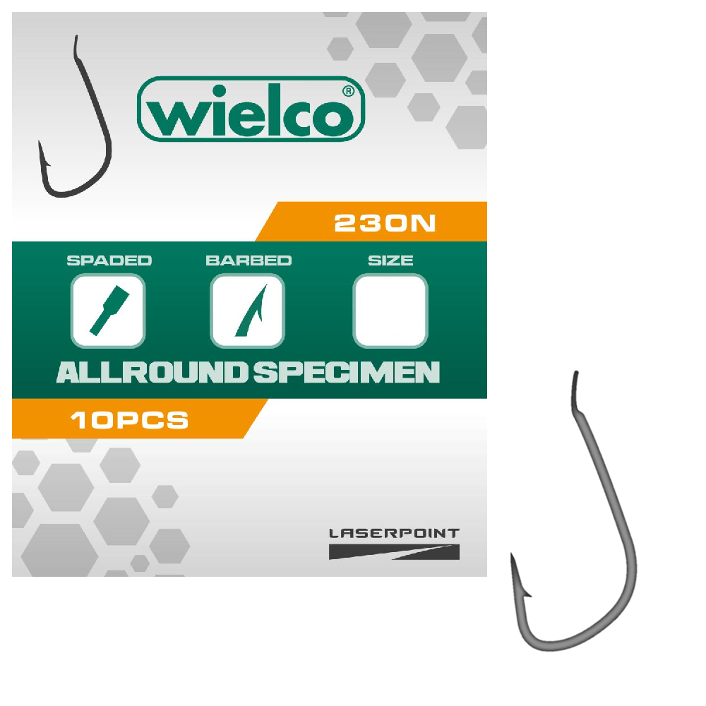 Wielco Laser Point 230N Allround Specimen Hooks 10stuks maat 12