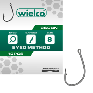 Wielco Laser Point 260BN Eyed Method Hooks 10 stuks maat 14