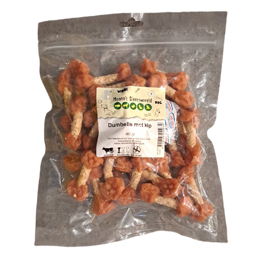 Dumbells met kip 400 gram