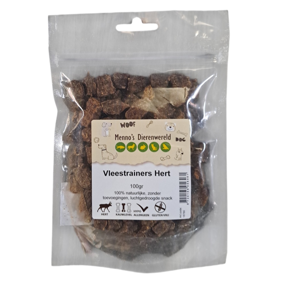 Vleestrainers Hert 100 gram