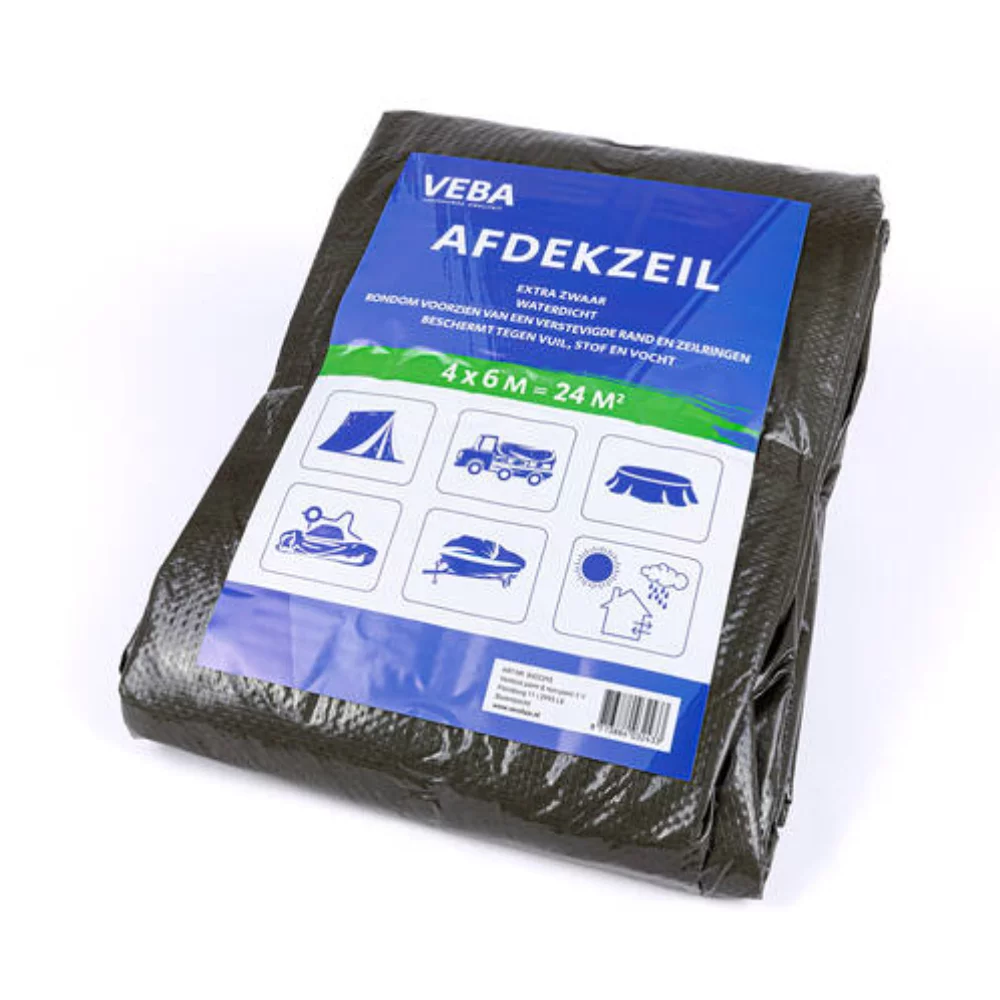 AFDEKZEIL GROEN 4X6M