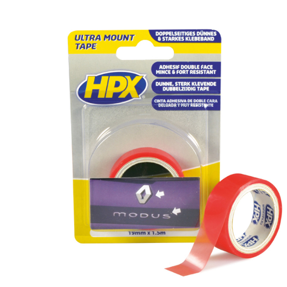 DUBBELZIJDIG TAPE TRANSPARANT 19MM