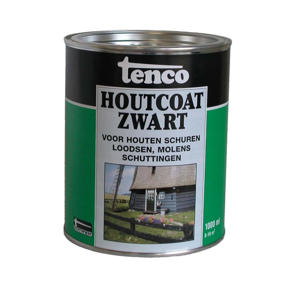 TENCO HOUTCOAT ZWART TEERVRIJ