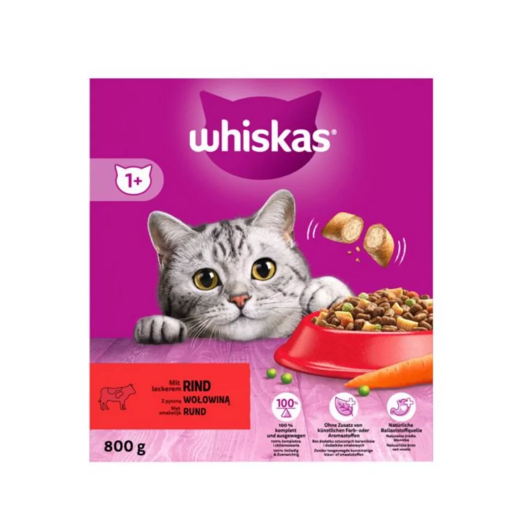 WHISKAS RUND 800GR BROKJES 1+MND