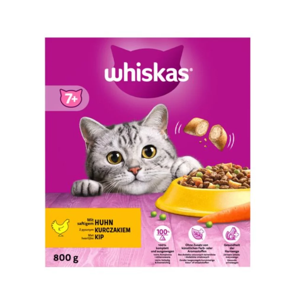 WHISKAS SENIOR KIP BROKJES
  800GR 7+MND