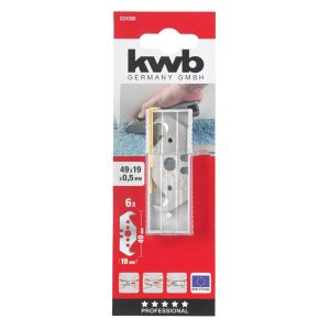 6 LOSSE LEERMESJES / TRAPEZIUMMESJES 49X19